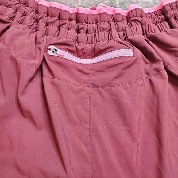 Fabletics Breathe Run Shorts In Rust/Spring Pink - Picture 8 of 9